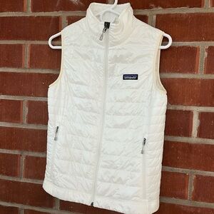 Patagonia White Quilted Vest